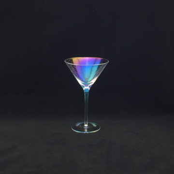 Plating Colourful Martini Glass with Bubble
