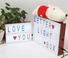 free combination letters acrylic cinematic custom led light box a4 ABS diy letters lightbox