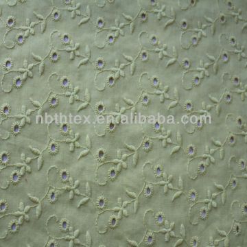 cotton schiffli embroidery fabrics