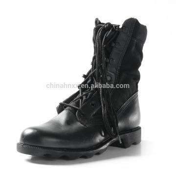 military men lace long leather canvas boots