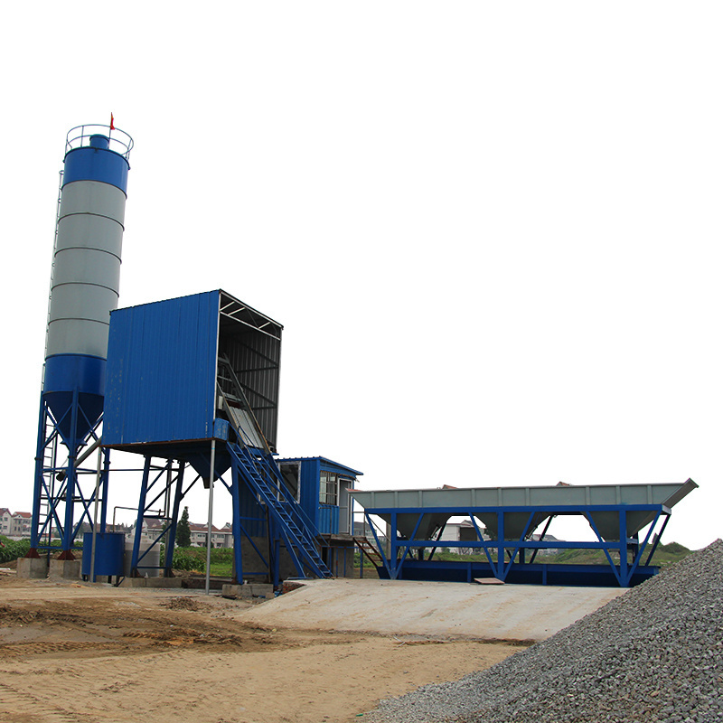 HZS75 fixed concrete batching plant factory direct