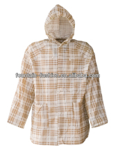 ADULT EMBOSSED/PLAIN PVC WATERPROOF JACKET LIGHT WEIGHT RAIN JACKET