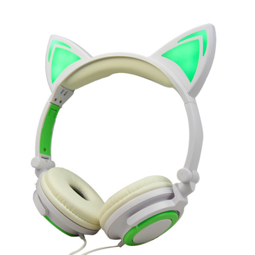 Fashional cute cat ear over ear headphone