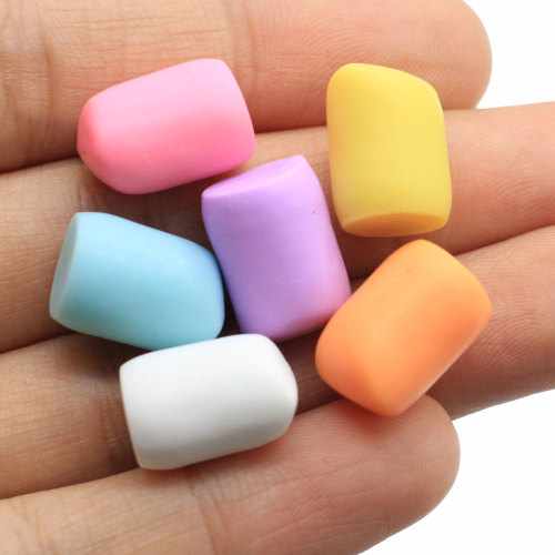 100 pz Decorazione Artificiale Marshmallow Zucchero Filato Dessert Resina Cabochons Fotografia Puntelli Decorazione