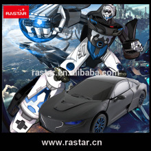 Rastar wholesale toy one key transform robot electric rc stunt car
