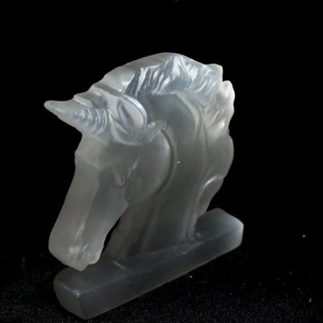 High-Quality Polished White Crystal Unicorns - Wholesale Selenite Animal Figurines for Sale