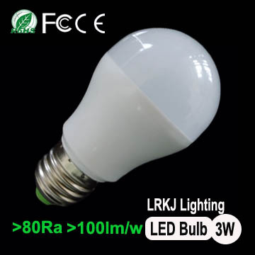 CE ROHS PSE TISI list 2700-3300k warm white A19 E27 3w led bulbs