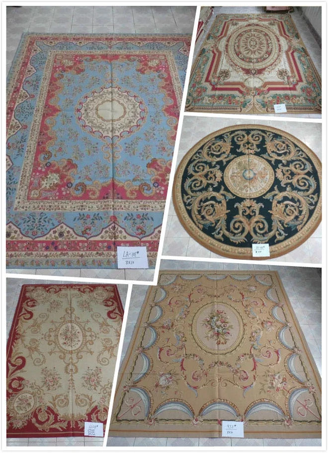 Custom Aubusson Rug 100% New Zealand Wool Chinese Factory