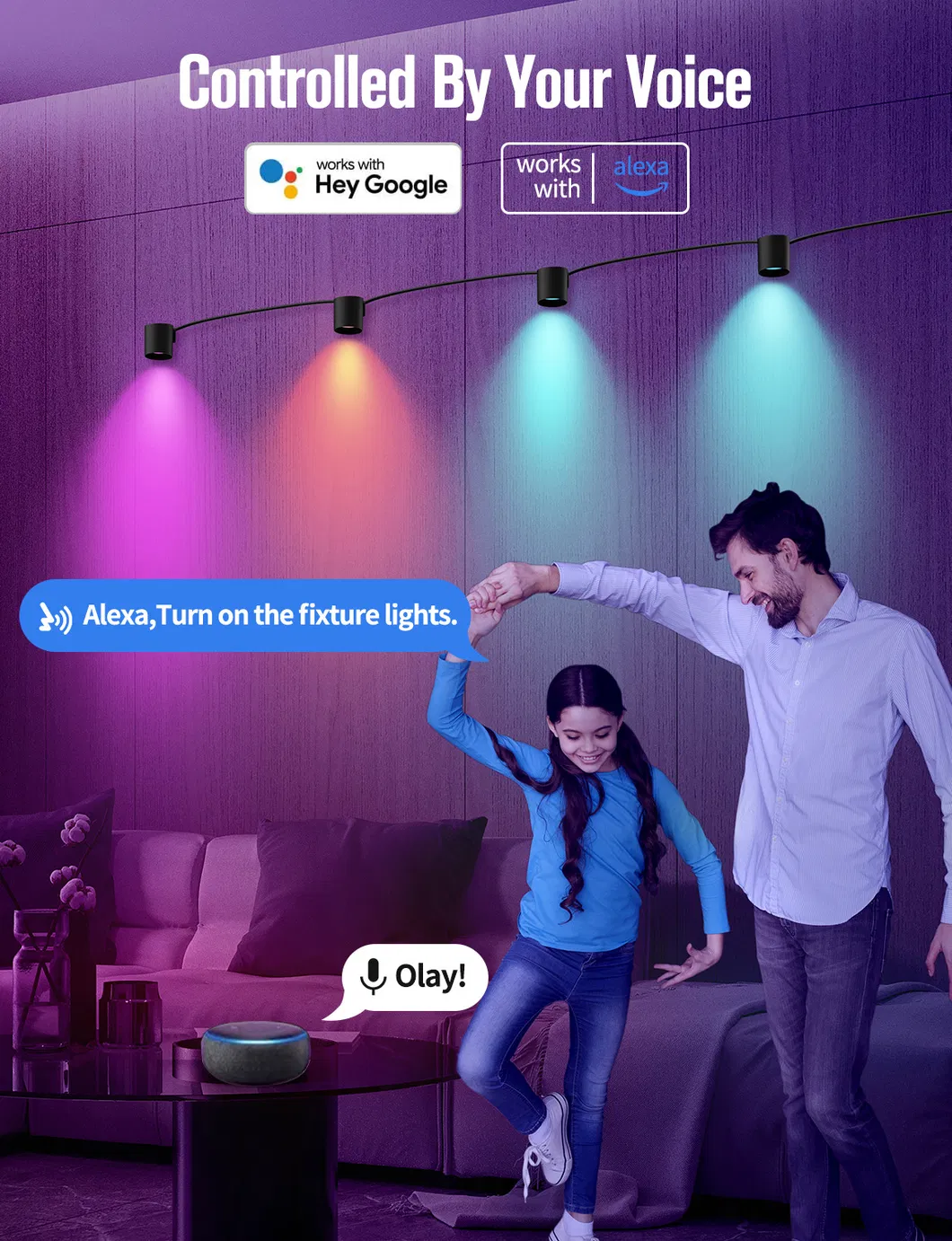 Modern Smart Control RGB Tuya Music Sync Corridor Round Single Head 5W Lights Bedroom Waterproof Sconce Indoor LED Wall Lamp