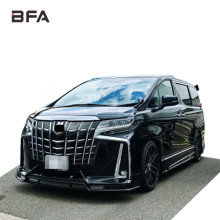 Modified Rowe-n Small Enclosure SC with Front Lip and Rear Lip Tail Wing Exhaust for Toyota Alphard 2018