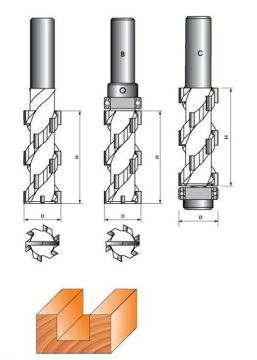 Helical Cleaning Bottom Bit