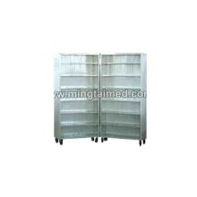 Steel sprayed folding western drug tray