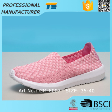 Comfortabble Knit Slip On Elastic Weave Woven Women Casual Shoes