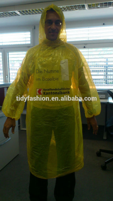 Disposable Transparent Adult Plastic Raincoats