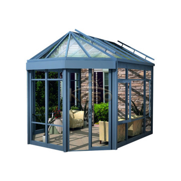 Aluminium Conservatory Polycarbonate Curved Glass Sunroom