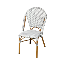 Stackable Rattan Patio Chairs for Outdoor Dining and Garden Bistro Sets