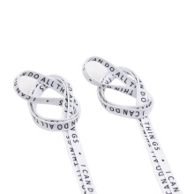 Heat Transfer Print White Shoelaces Canvas Flat Shoes