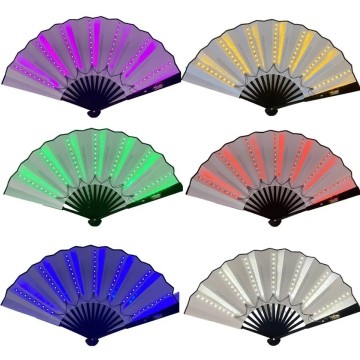 Colorful LED Glowing Fan - Birthday Gift & Stage Performance Light