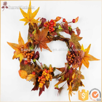 Artificial flower candle ring, wreath ring, fall decorative candle ring