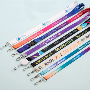 Custom logo lanyard polyester lanyard woven lanyard