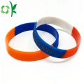 Logo personnalisé de type nouveau de bracelets de silicone de couleur mélangée