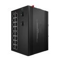 Industrieller Fast-Ethernet-Switch mit 2 Gigabit und 16 RJ45-Ports