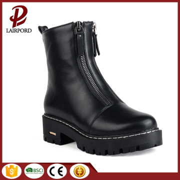 special design double zipper ladies short boots
