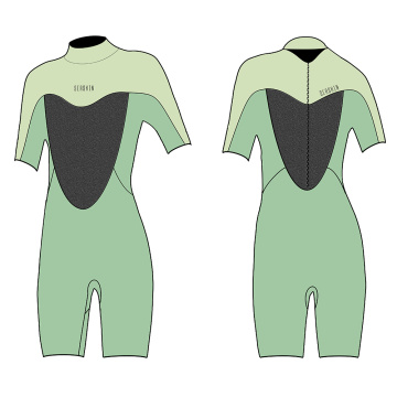 Seackin Womens Back Zip Shorty Surfing Wetsuits