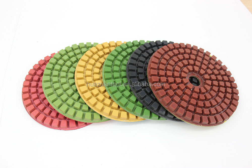 180mm wet 7 inch diamond polishing pad for stone polishing