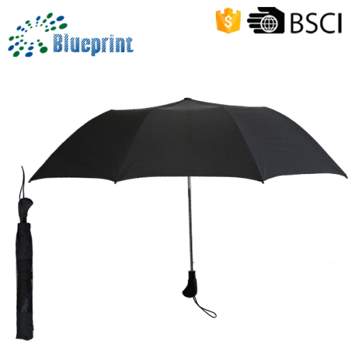 Advertising black color extra large windproof folding umbrella