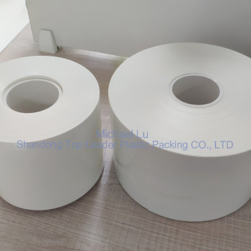 Película compuesta White PVC/PVDC 120 GSM Jumbo Roll