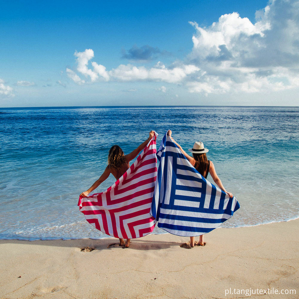  okrągła plaża ręcznik bawełniany 