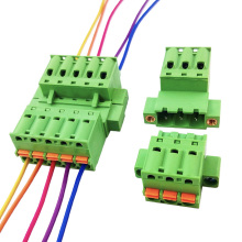 Spring type pluggable terminal block with fixed screw