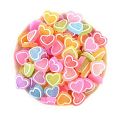 Ciondoli di cibo di simulazione dolce cabochon di caramelle a forma di cuore in resina colorata per accessori per capelli decorazione domestica fai da te