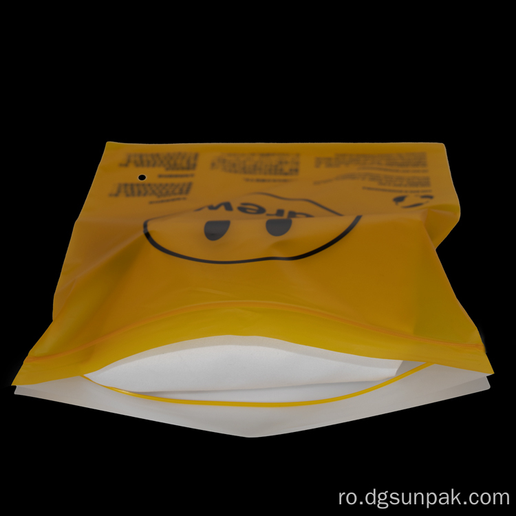 geantă de îmbrăcăminte cu fermoar mată pungi de plastic biodegradabile