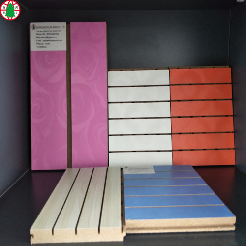 One side faced Grain Melamine Slot MDF Panel