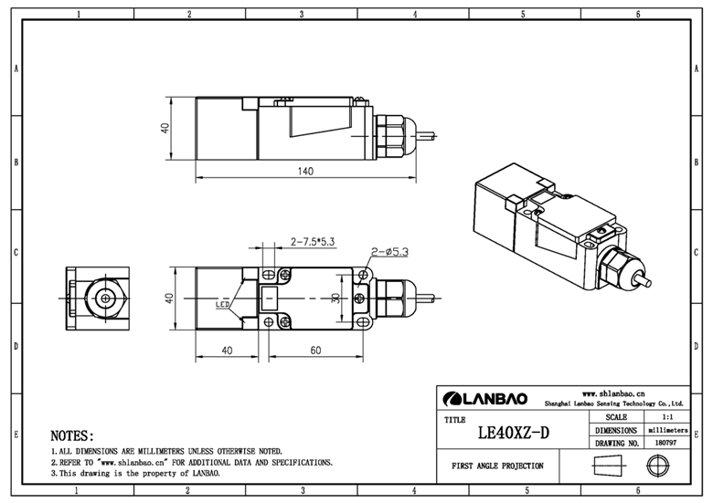 LANBAO 10-30VDC plastic square inductive position sensor inductive proximity sensor for metallic targets