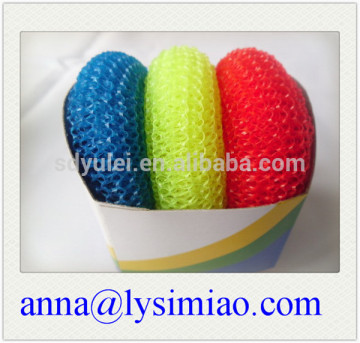 plastic mesh washing scourer