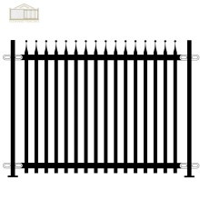 Galvanized Steel Railing Tubular Iron Land Garden Fence
