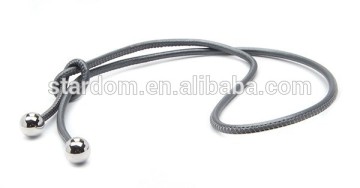 Hot selling genuine leather choker necklace with steel pendants