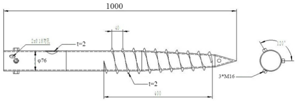 Hot Galvanized Ground Screw Anchor