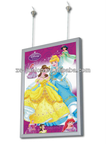 celling hing double side aluminum frame LED light box