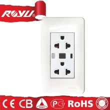 250V Fixed leakage protection wall socket multi socket with indicator lamp