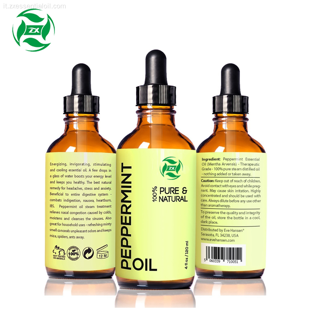 Olio essenziale di menta piperita bio naturale al 100%