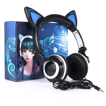 Factory price custom cute fashion headphone cat headset