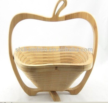 Multi-function bamboo serving basket