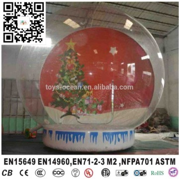 Inflatable Snow Bubble Globe With Advertising Background For Chrismas Festival