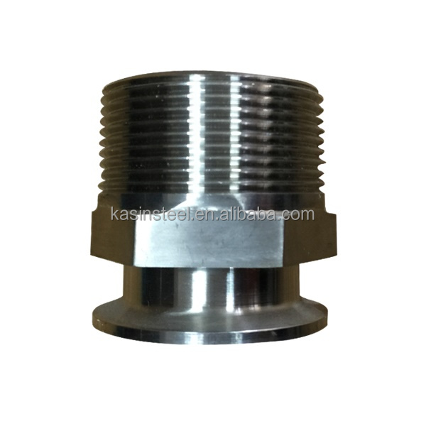 Stainless Steel Sanitary Forged Hexagonal Male Threaded Clamped Ferrule Adaptor