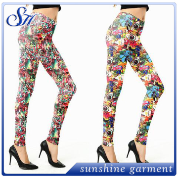 Capri leggings wholesale printed women leggings