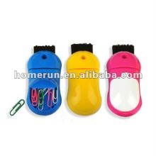 2 in 1 computer cleaner brush/keyboard brush and clip holder.